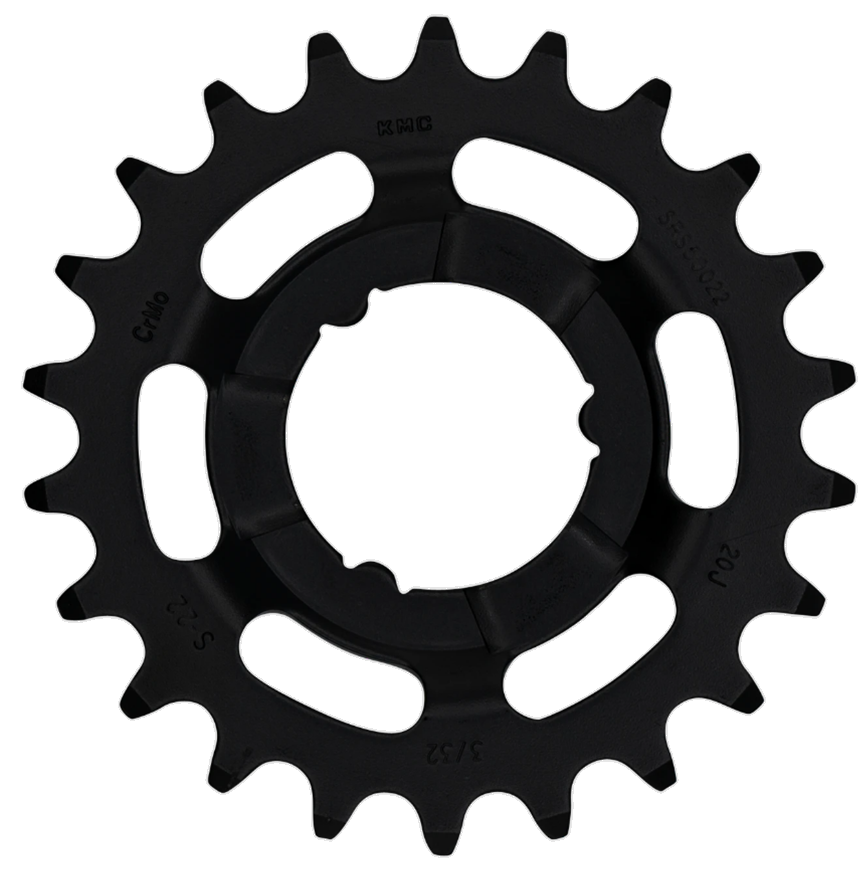 Tandwiel KMC Voor Shimano 22T O-MO Staal 3/32 inch - Zwart