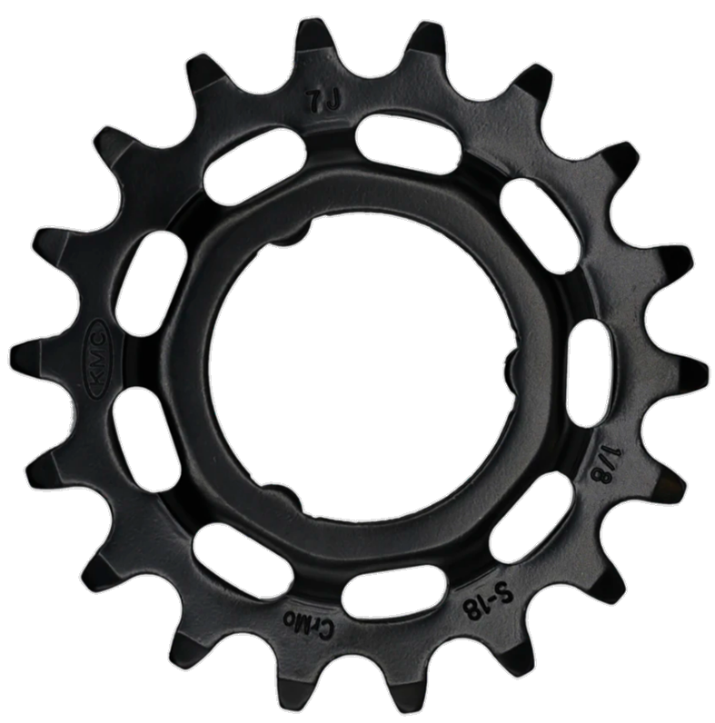 Tandwiel KMC Voor Shimano 18T O-MO Staal 1/8 inch - Zwart