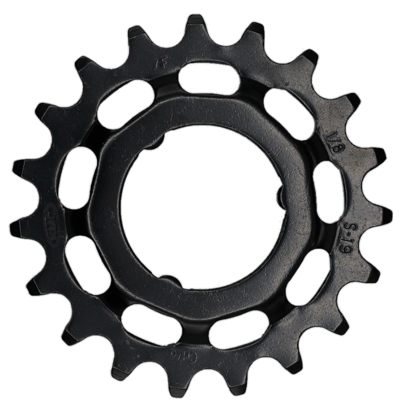 Tandwiel KMC Voor Shimano 19T O-MO Staal 1/8 inch - Zwart