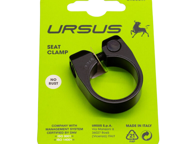 Zadelpenklem Ursus ø31.8 mm aluminium - zwart