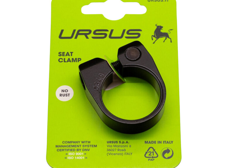 Zadelpenklem Ursus ø34.9 mm aluminium - zwart
