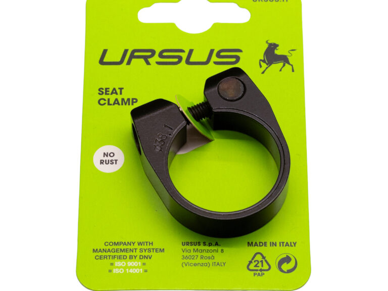 Zadelpenklem Ursus ø38.1 mm aluminium - zwart