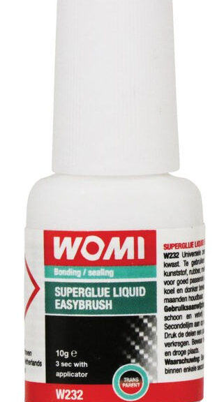 Secondelijm Womi W232 Superglue Liquid Easybrush Transparant 10 gram
