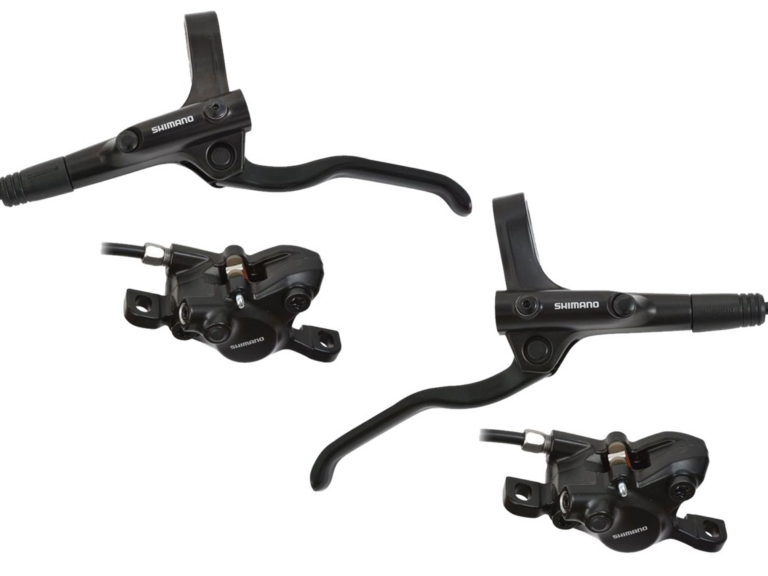Hydraulische schijfremset Shimano MT200 voor- en achterzijde - zonder remschijf - zwart