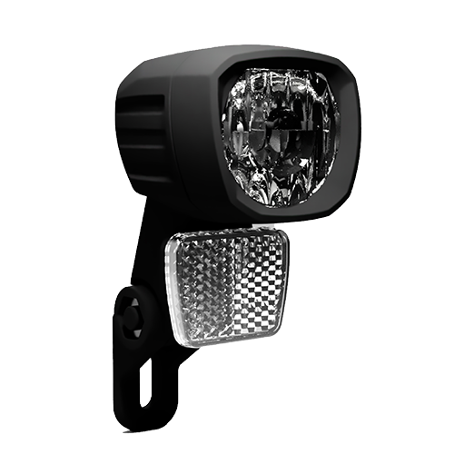 Koplamp Herrmans Nordic CL3 E-bike 100 Lumen - zwart