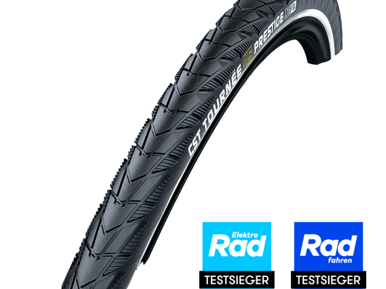 Buitenband CST Tournée 45 Prestige 26 x 1.75" / 47-559 mm - zwart met reflectie