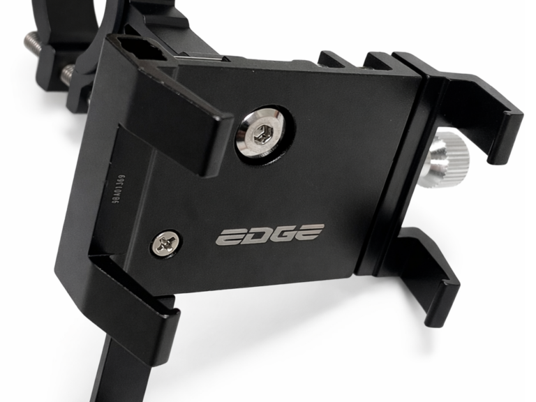 Telefoonhouder Edge G21 - Aluminium  - 360° Draaibaar - Universele Stuurmontage - Extra Stevig - Zwart