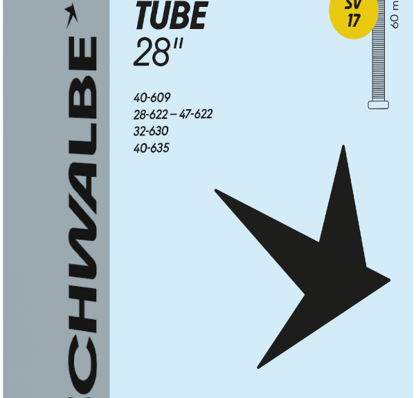 Binnenband Schwalbe SV17 28" 28/47-622/635 - 60mm ventiel