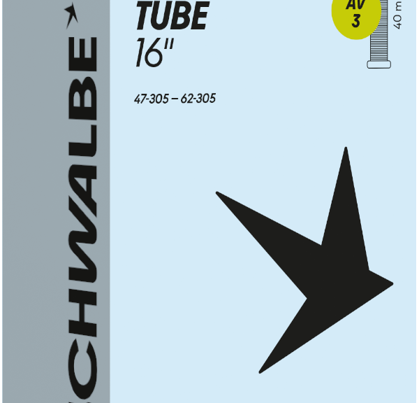 Binnenband Schwalbe AV3 16" 47/62-305 - 40mm ventiel