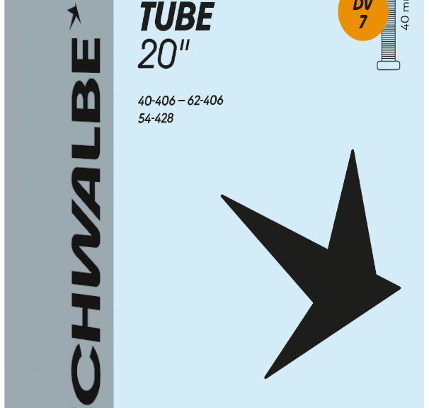 Binnenband Schwalbe DV7 20" 40/62-406 - 40mm ventiel