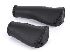 Handvatset Velo Ergo leer - 135/92 mm - zwart
