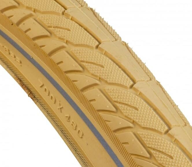 Buitenband Dutch Perfect 28 x 1.75" / 47-622mm anti-lek - creme met reflectie