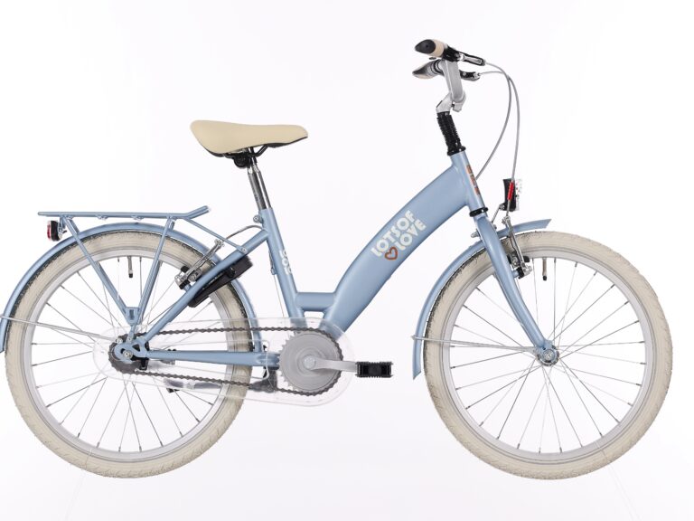 Kinderfiets Bikefun Lots of Love 20 inch met Remnaaf - Blauw mat
