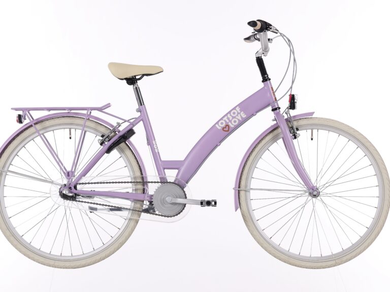 Kinderfiets Bikefun Lots of Love 26 inch met Nexus 3 versnelling/remnaaf - Mat Lila/Violet