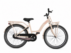 Kinderfiets Kyoso Blossom Mocha 24 inch met remnaaf - mat taupe/roze