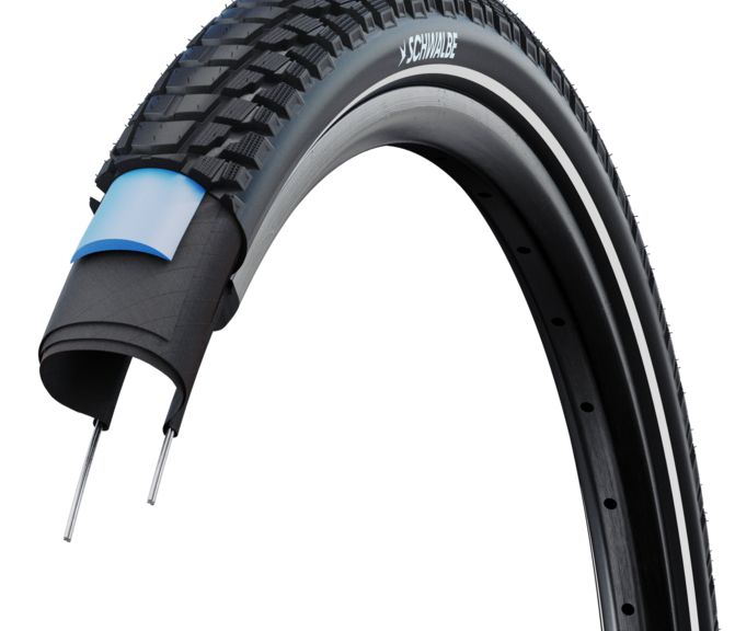 Schwalbe Marathon Plus Tour Smart Guard ulkorengas 28 x 1.40"/ 37-622 - musta heijastimilla