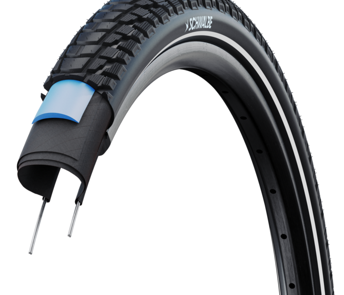 Buitenband Schwalbe Marathon Plus Tour 28 x 1.75" / 47-622 - zwart met reflectie