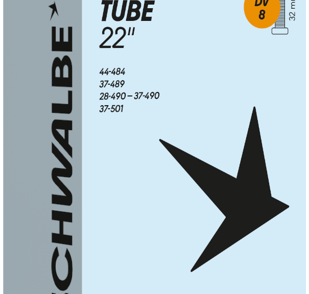 Binnenband Schwalbe DV8 22" / 28-44-484/501mm - 32mm ventiel