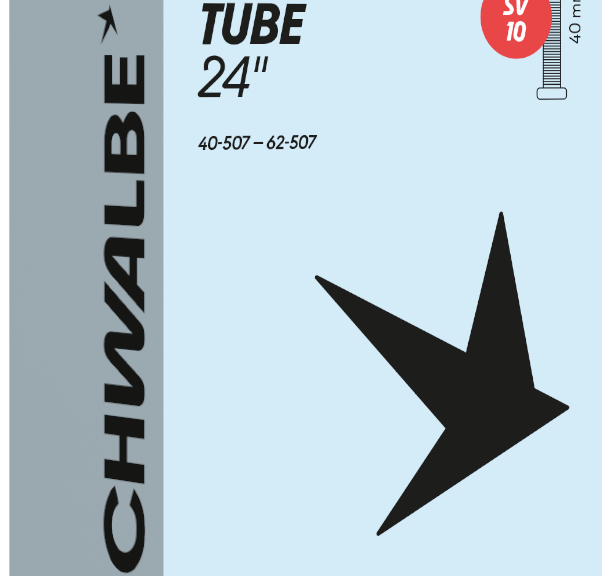 Cámara de aire Schwalbe SV10 de 24" 40/62-507 - válvula de 40 mm