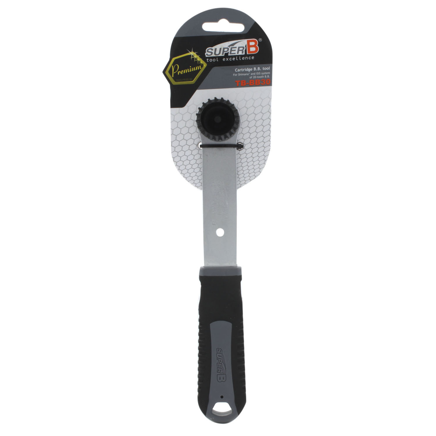 Trapassleutel Super B TB-BB30 - voor Shimano & ISIS systeem - 20 tands - Afbeelding 2