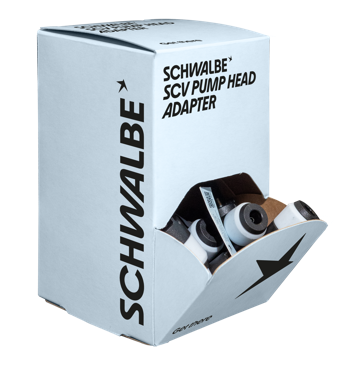 Toonbankdisplay Schwalbe Clik Valve (SCV) pomp adapter (25 stuks)