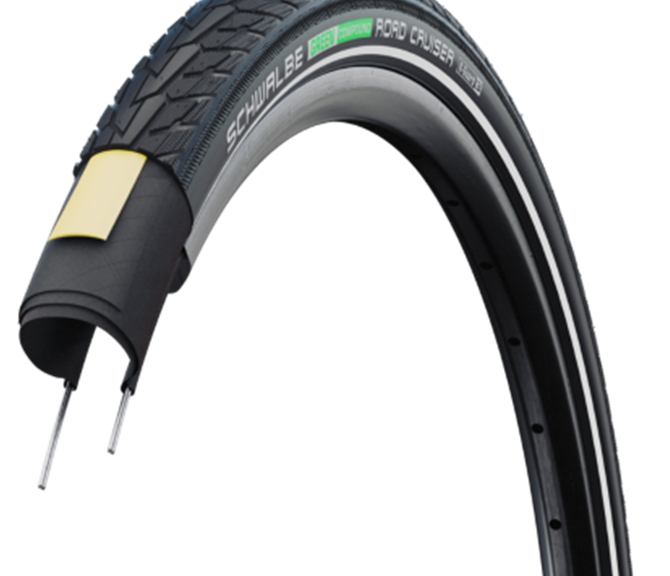 Buitenband Schwalbe Road Cruiser K-Guard 28 x 1.40" / 37-622 - zwart met reflectie