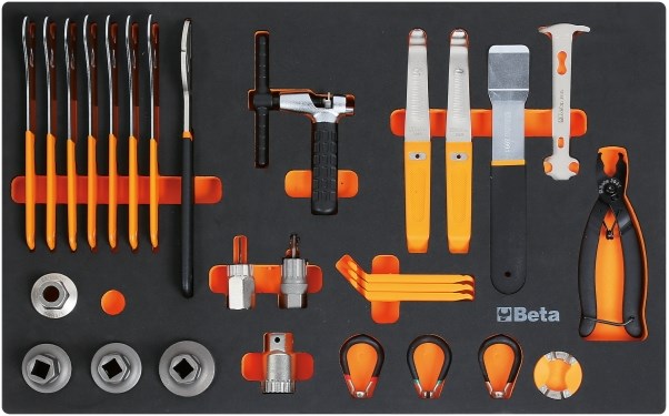 Foam Inlay Beta Tools M400 met 29-delige fietsreparatie gereedschapsset