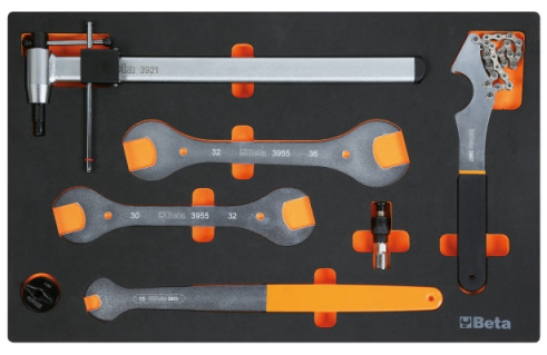 Foam Inlay Beta Tools M401 met 7-delige fietsreparatie gereedschapsset