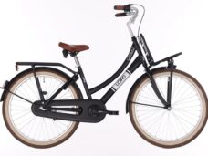 Kinderfiets BIKEFUN KIDS Load New 24'' met voor- en achterdrager - mat/zwart
