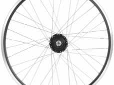Achterwiel 28" aluminium ZAC 2000 velg zwart/zilver - Shimano SG-C6001-8R Nexus 8 naaf en RVS spaken