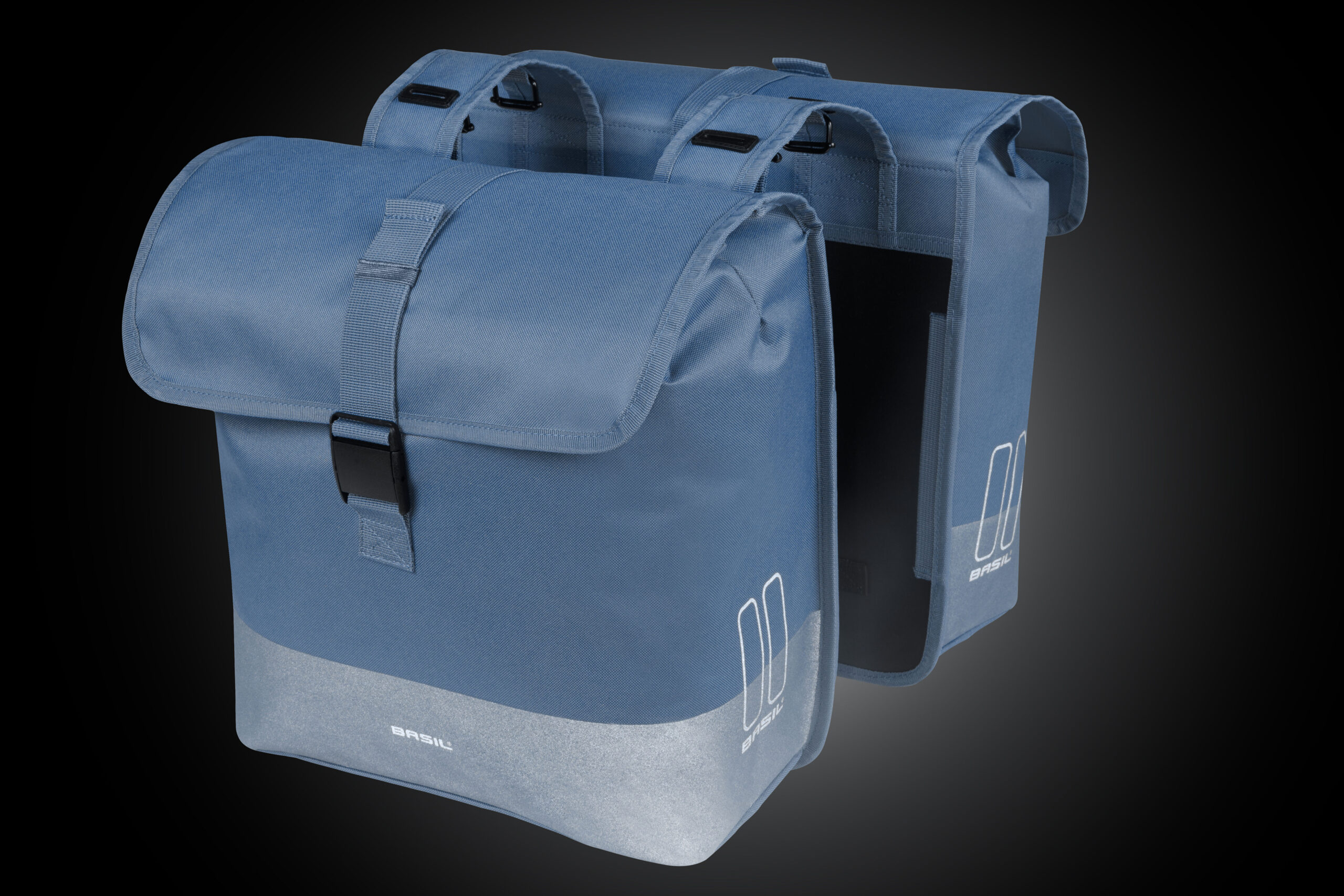 Dubbele fietstas Basil Mara Evo, 28-34L - indigo blue - Afbeelding 7