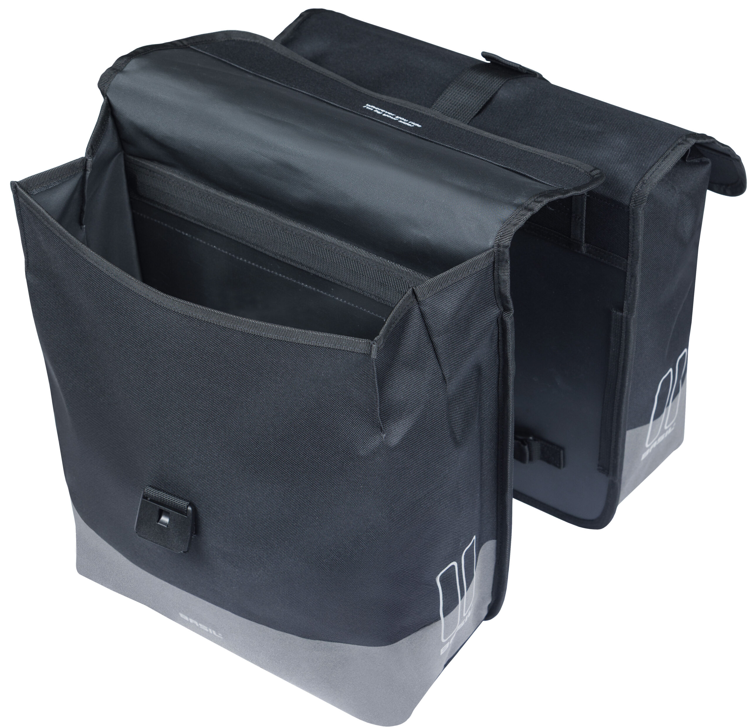 Dubbele fietstas Basil Mara Evo, 38-46L - zwart - Afbeelding 3