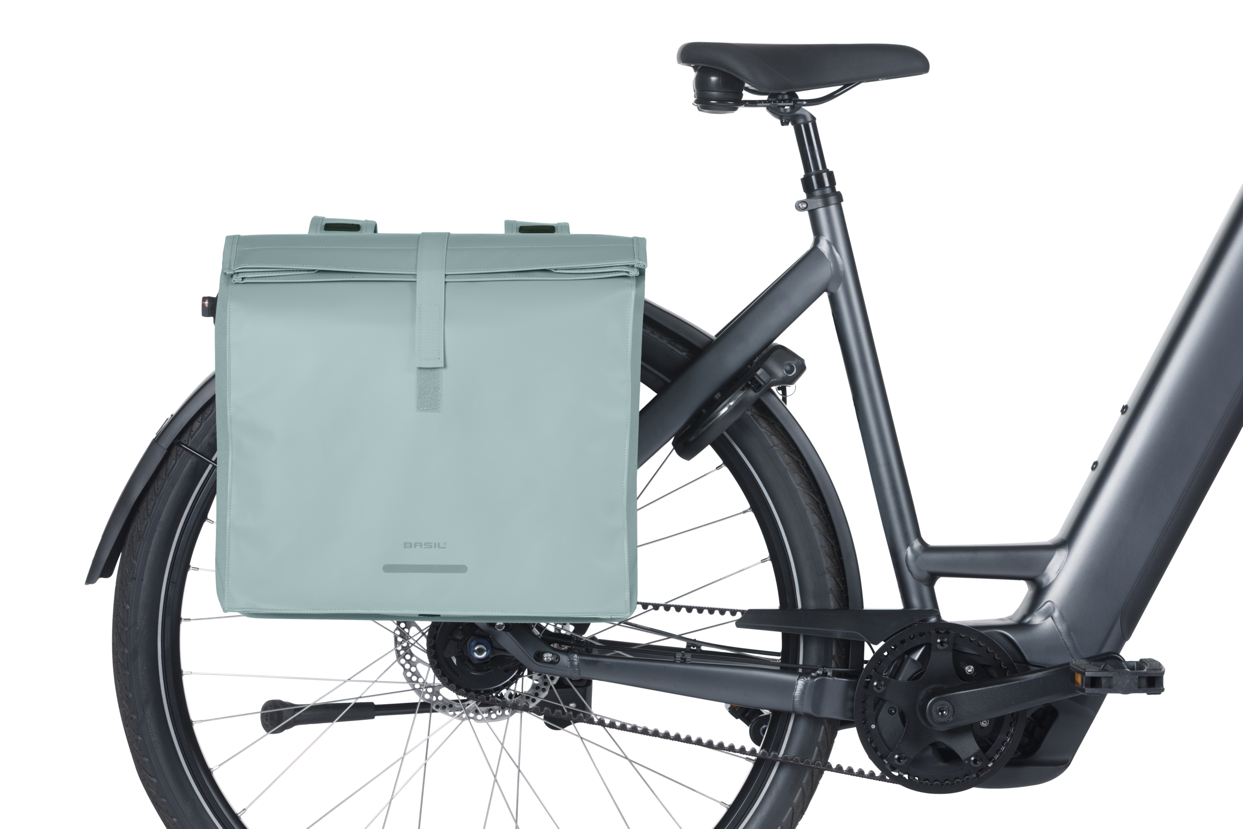 Dubbele fietstas Basil Urban Load Pro, 50-64L - silver blue - Afbeelding 4