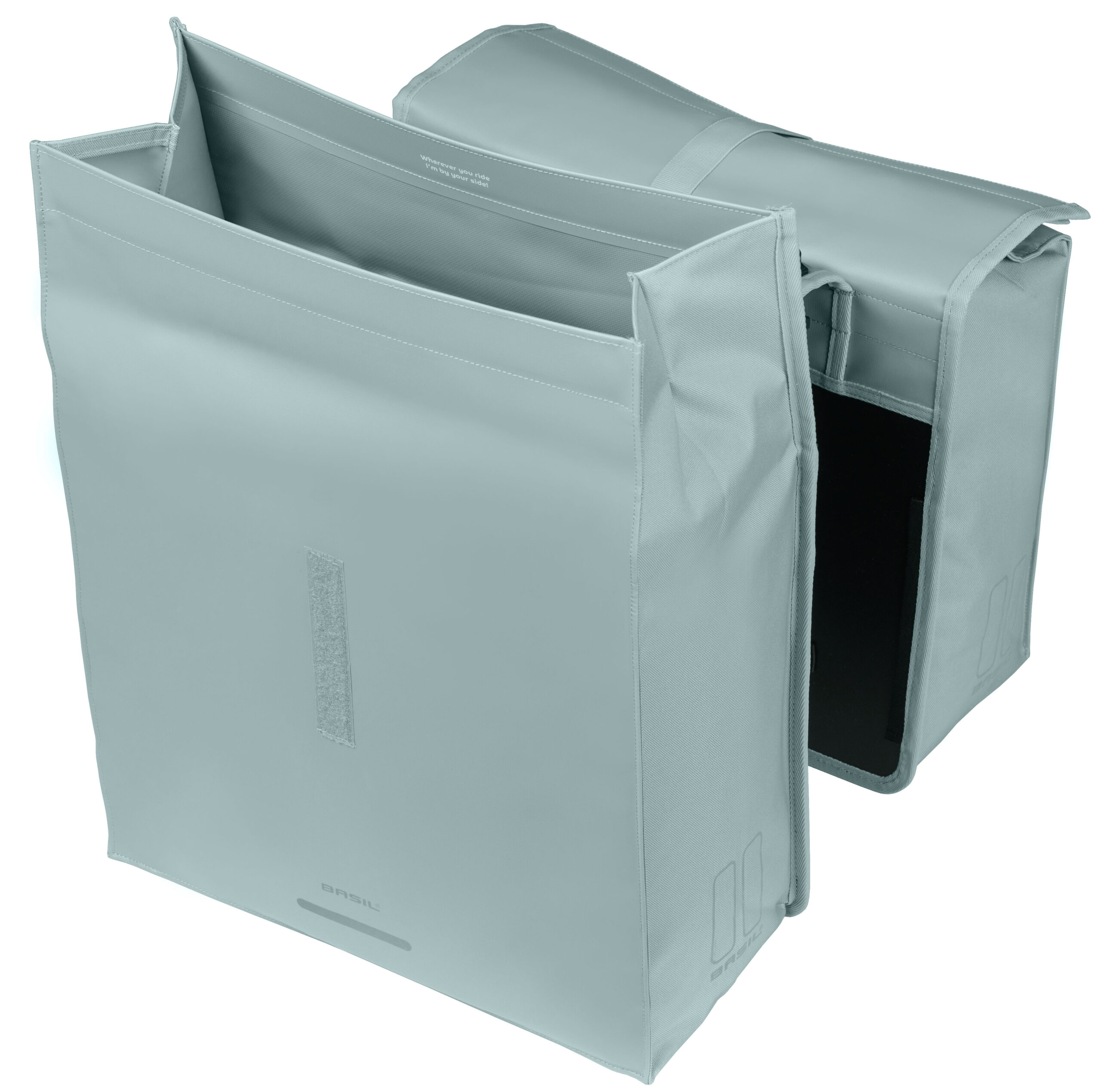 Dubbele fietstas Basil Urban Load Pro MIK, 50-64L - silver blue - Afbeelding 3