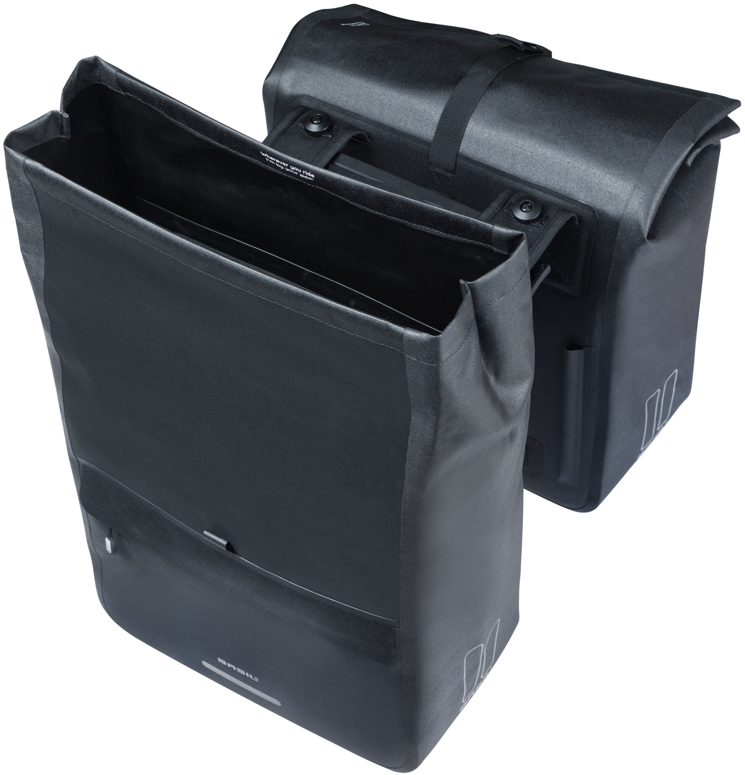 Dubbele fietstas Basil Urban Dry Neo MIK, 46-52L - zwart - Afbeelding 3