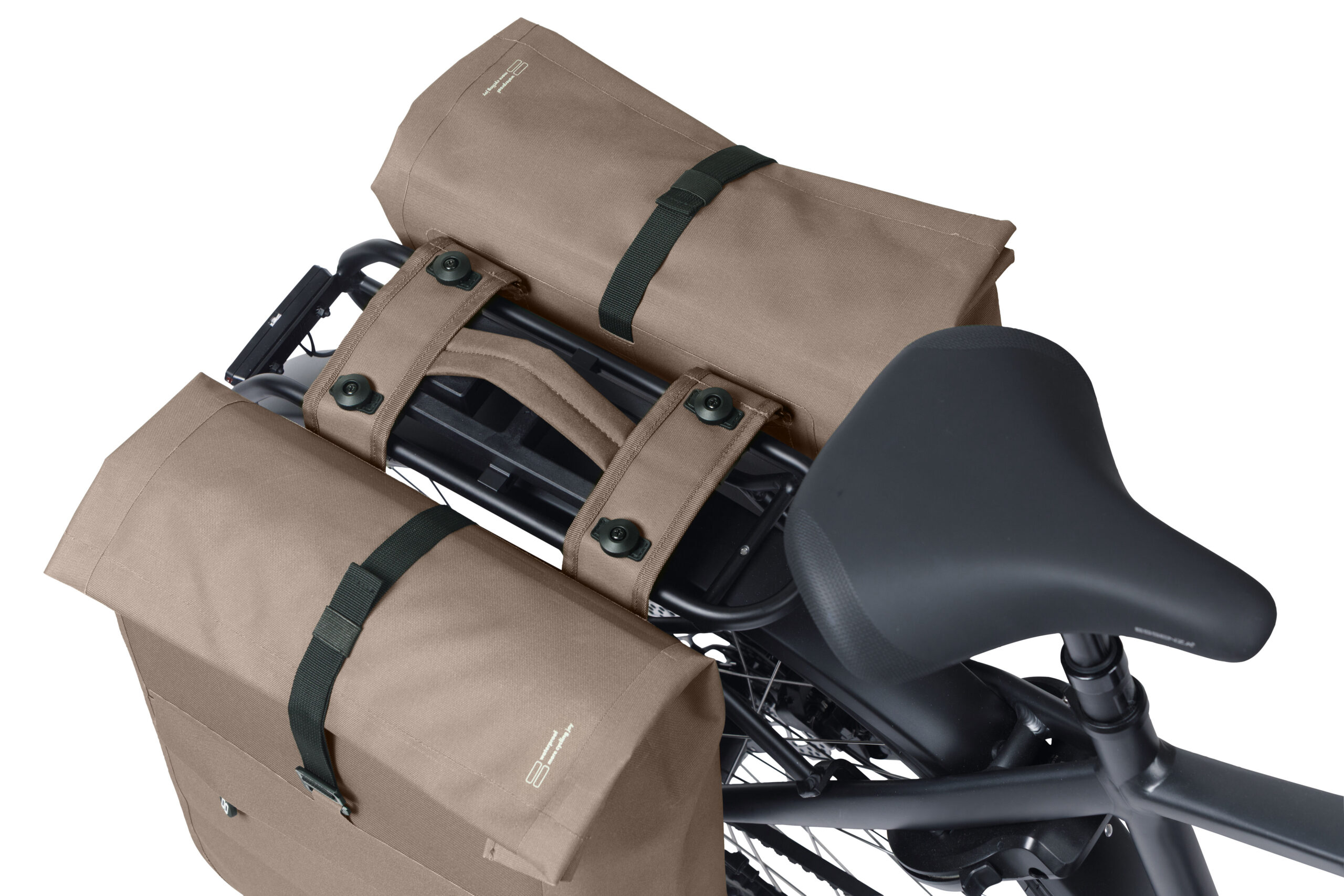 Dubbele fietstas Basil Urban Dry Neo MIK, 46-52L - sage brown - Afbeelding 7