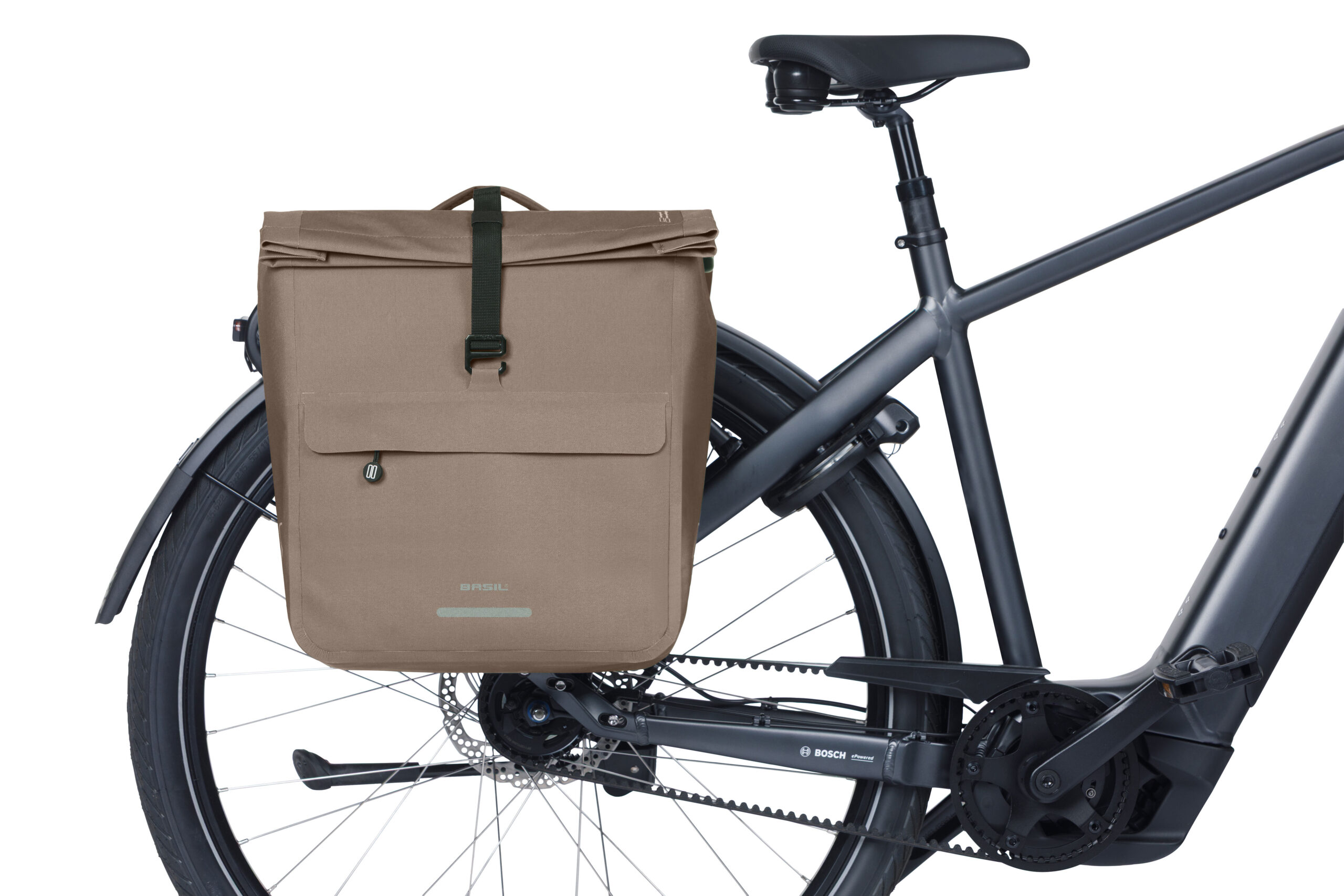 Dubbele fietstas Basil Urban Dry Neo MIK, 46-52L - sage brown - Afbeelding 8
