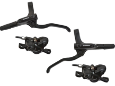 Hydraulische schijfremset Shimano MT200 voor- en achterzijde - zonder remschijf - zwart