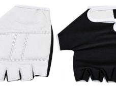 Fietshandschoenen Lycra maat XL - 1 paar - wit/zwart