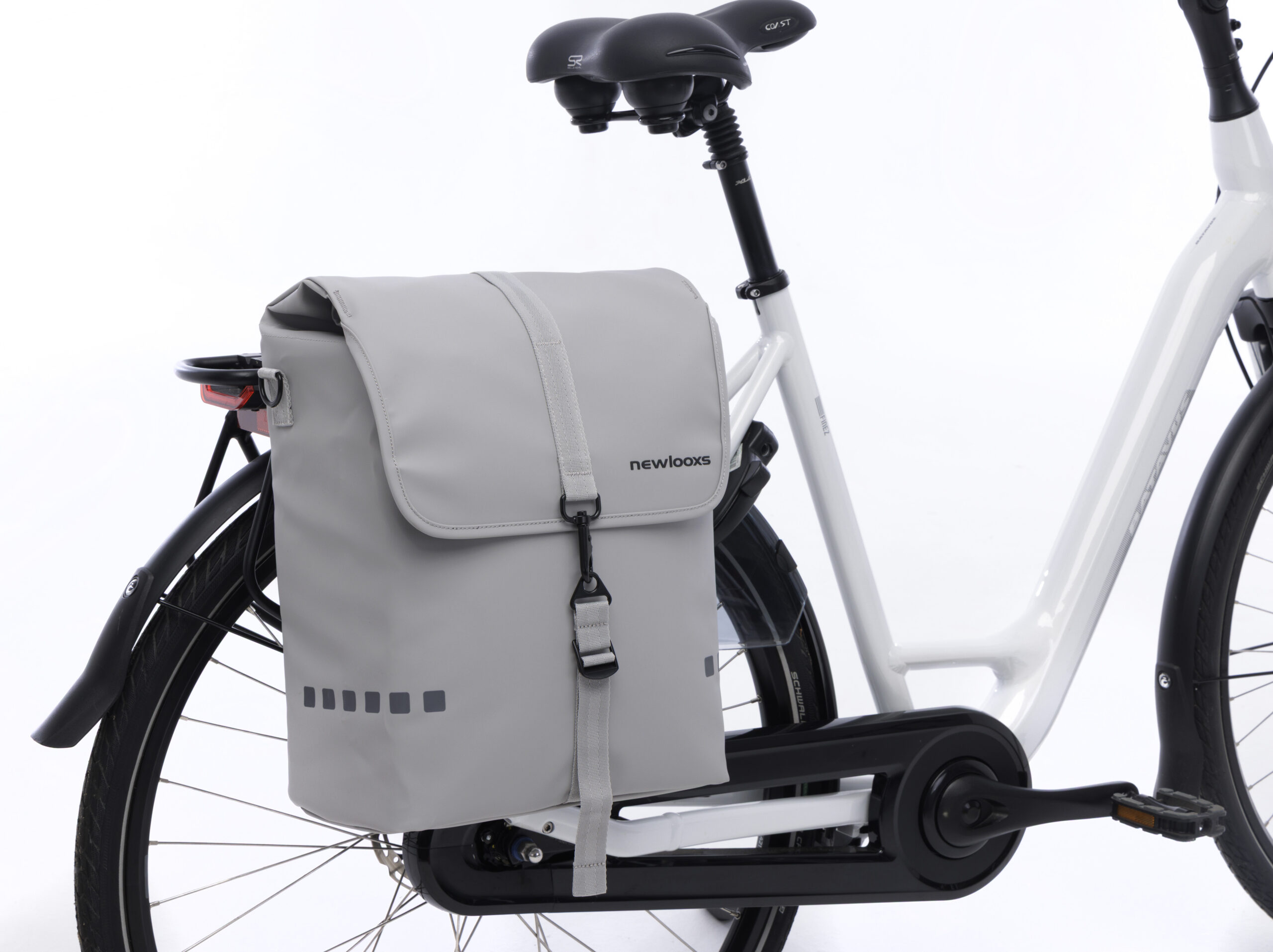 Enkele fietstas New Looxs Odense 17,5 liter 32 x 16 x 38 cm - Lichtgrijs - Afbeelding 8