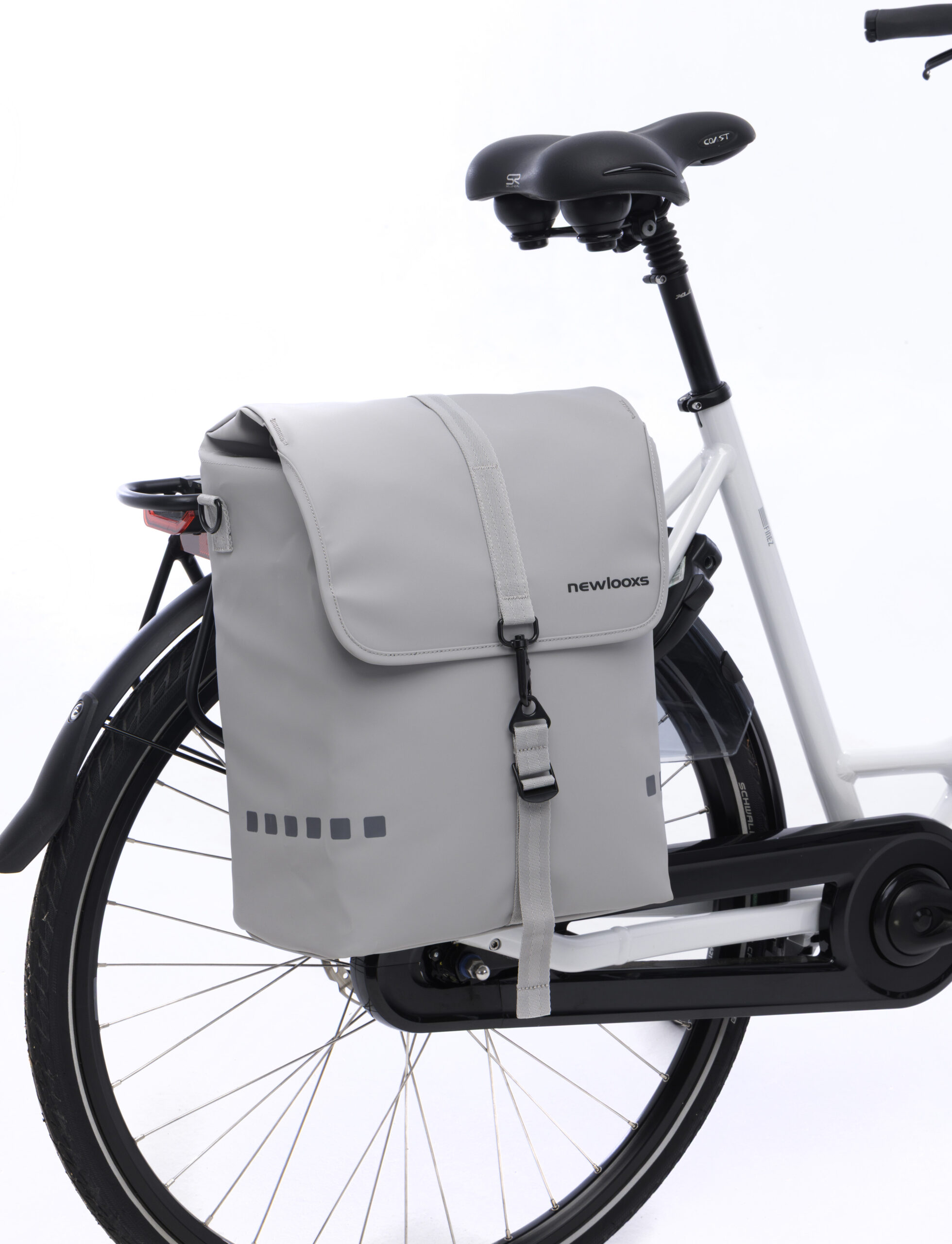 Enkele fietstas New Looxs Odense 17,5 liter 32 x 16 x 38 cm - Lichtgrijs - Afbeelding 9