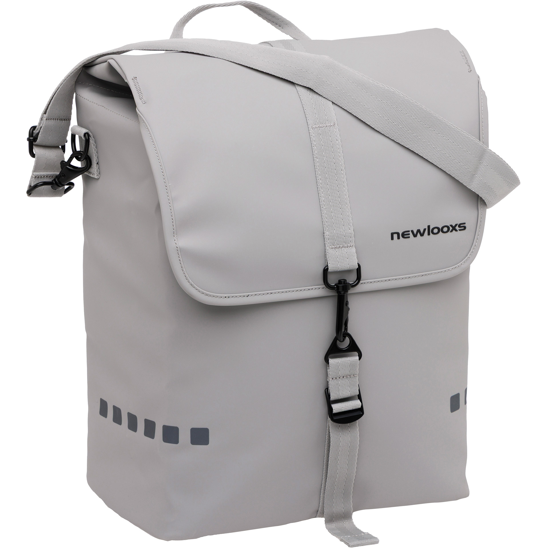 Enkele fietstas New Looxs Odense 17,5 liter 32 x 16 x 38 cm - Lichtgrijs