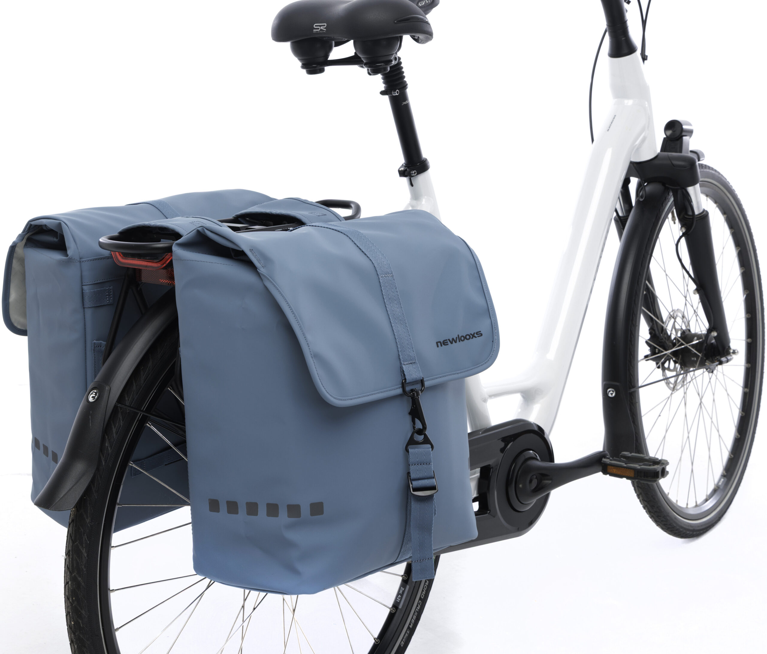 Dubbele fietstas New Looxs Odense 39 liter 34 x 16 x 38 cm (x2) - Lichtblauw - Afbeelding 3