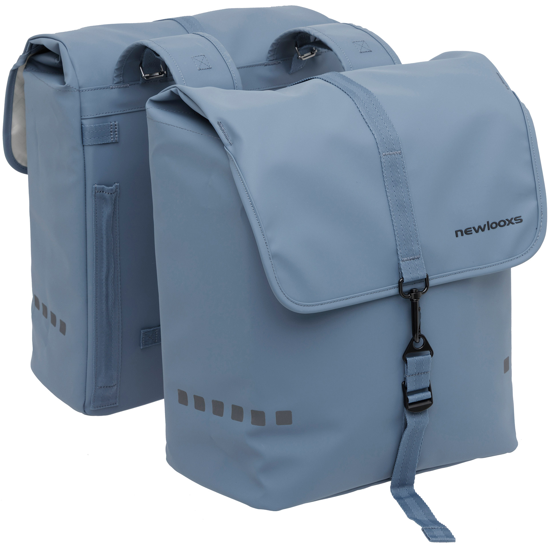 Dubbele fietstas New Looxs Odense 39 liter 34 x 16 x 38 cm (x2) - Lichtblauw