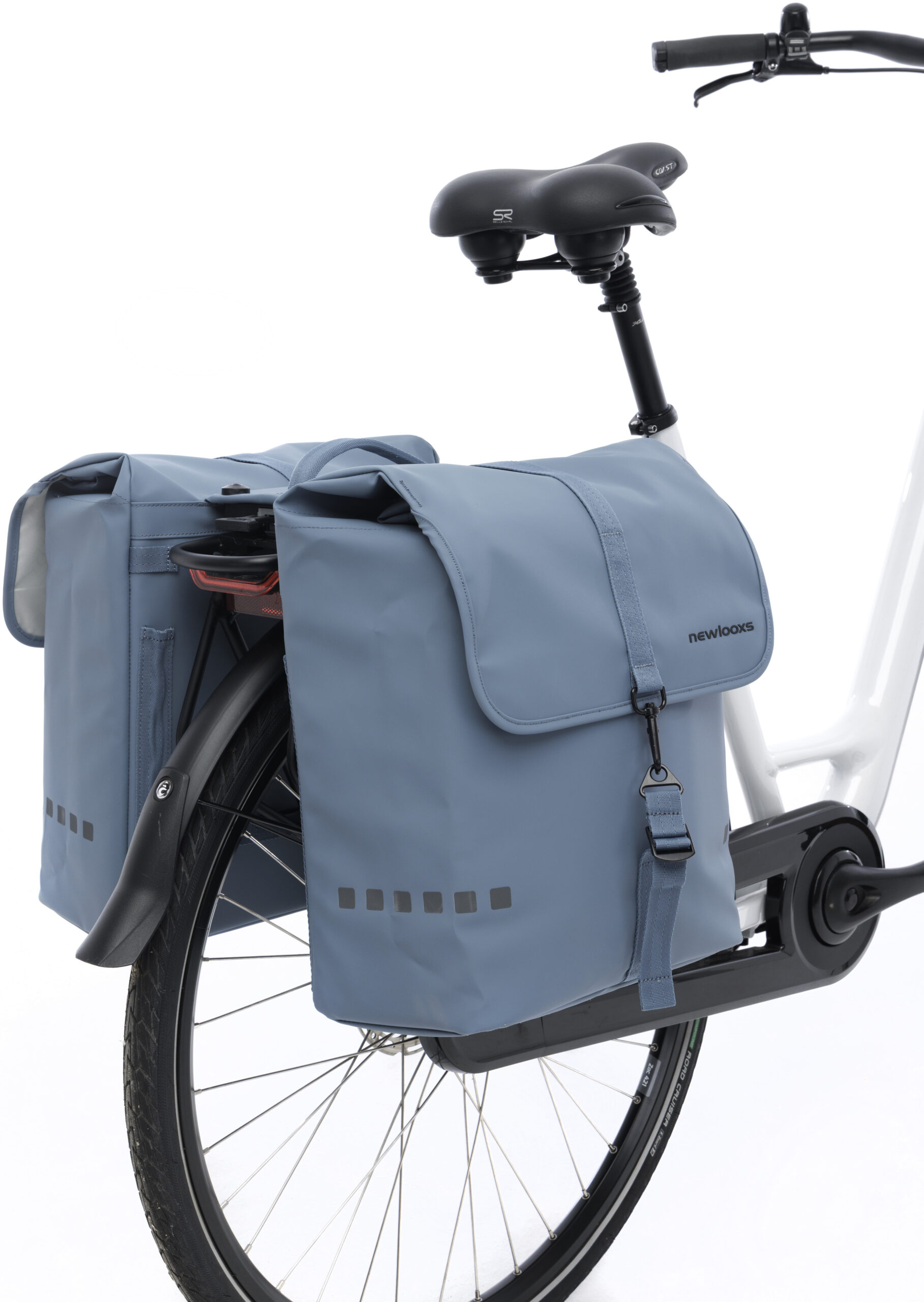 Dubbele fietstas New Looxs Odense MIK 2.0 39 liter 34 x 16 x 38 cm (x2) - Lichtblauw - Afbeelding 6