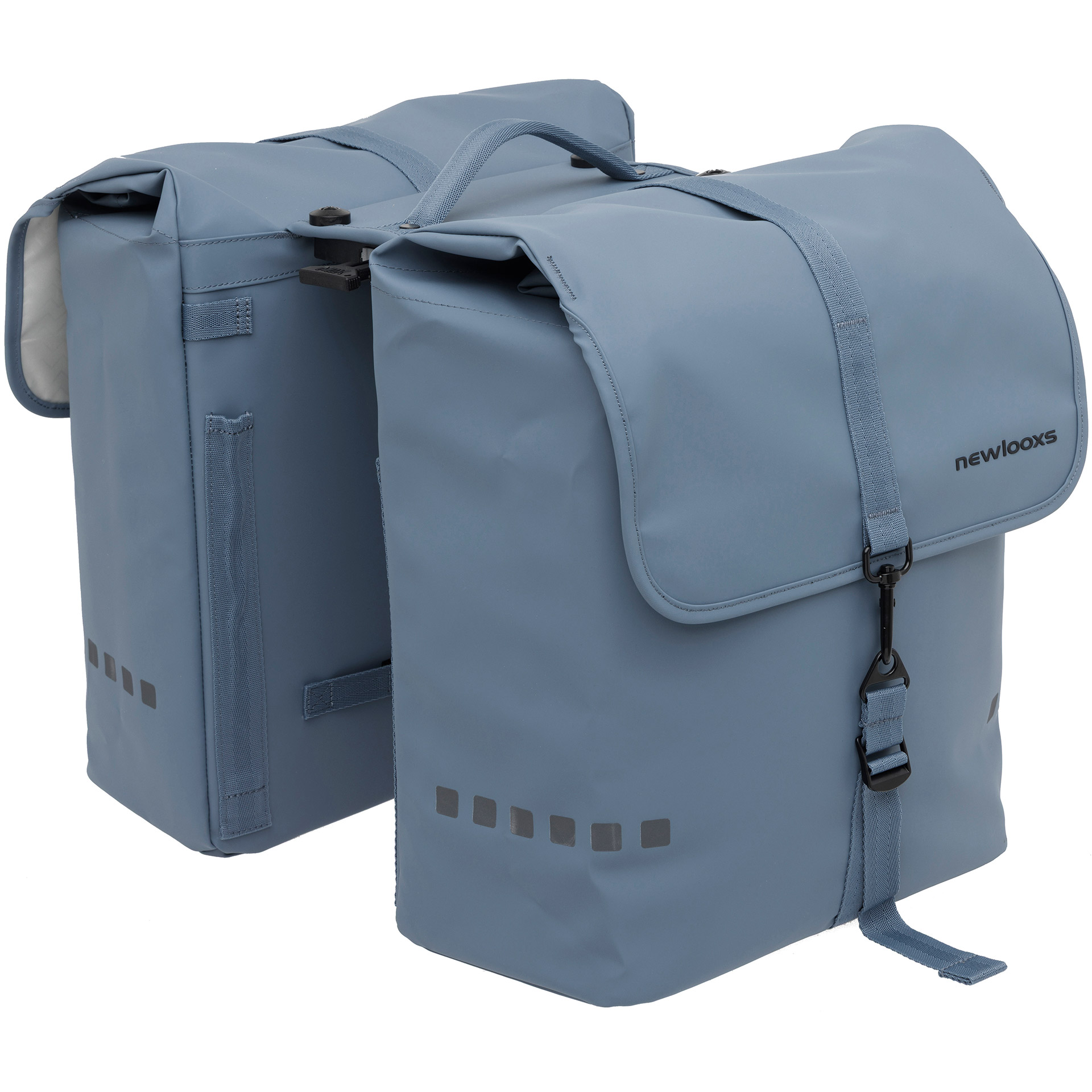 Dubbele fietstas New Looxs Odense MIK 2.0 39 liter 34 x 16 x 38 cm (x2) - Lichtblauw