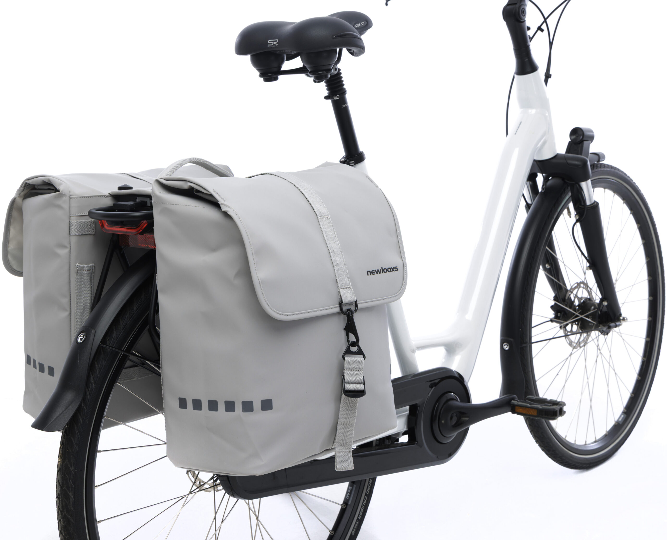 Dubbele fietstas New Looxs Odense MIK 2.0 39 liter 34 x 16 x 38 cm (x2) - Lichtgrijs - Afbeelding 5