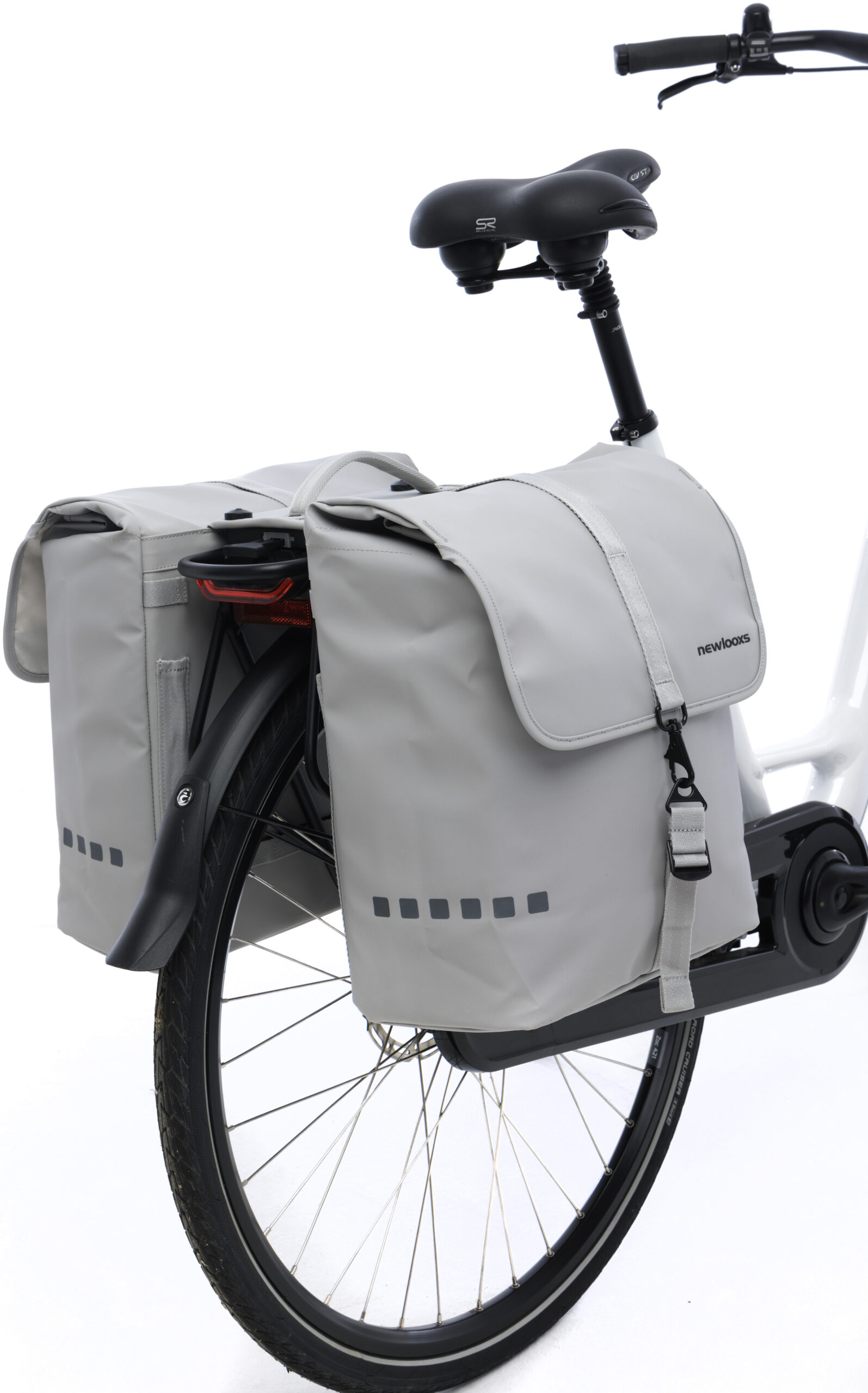 Dubbele fietstas New Looxs Odense MIK 2.0 39 liter 34 x 16 x 38 cm (x2) - Lichtgrijs - Afbeelding 6
