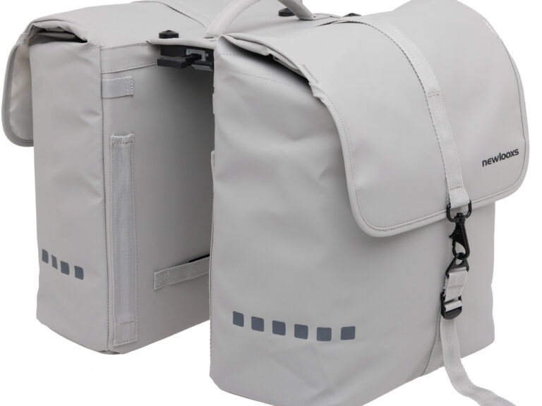 Dubbele fietstas New Looxs Odense MIK 2.0 39 liter 34 x 16 x 38 cm (x2) - Lichtgrijs