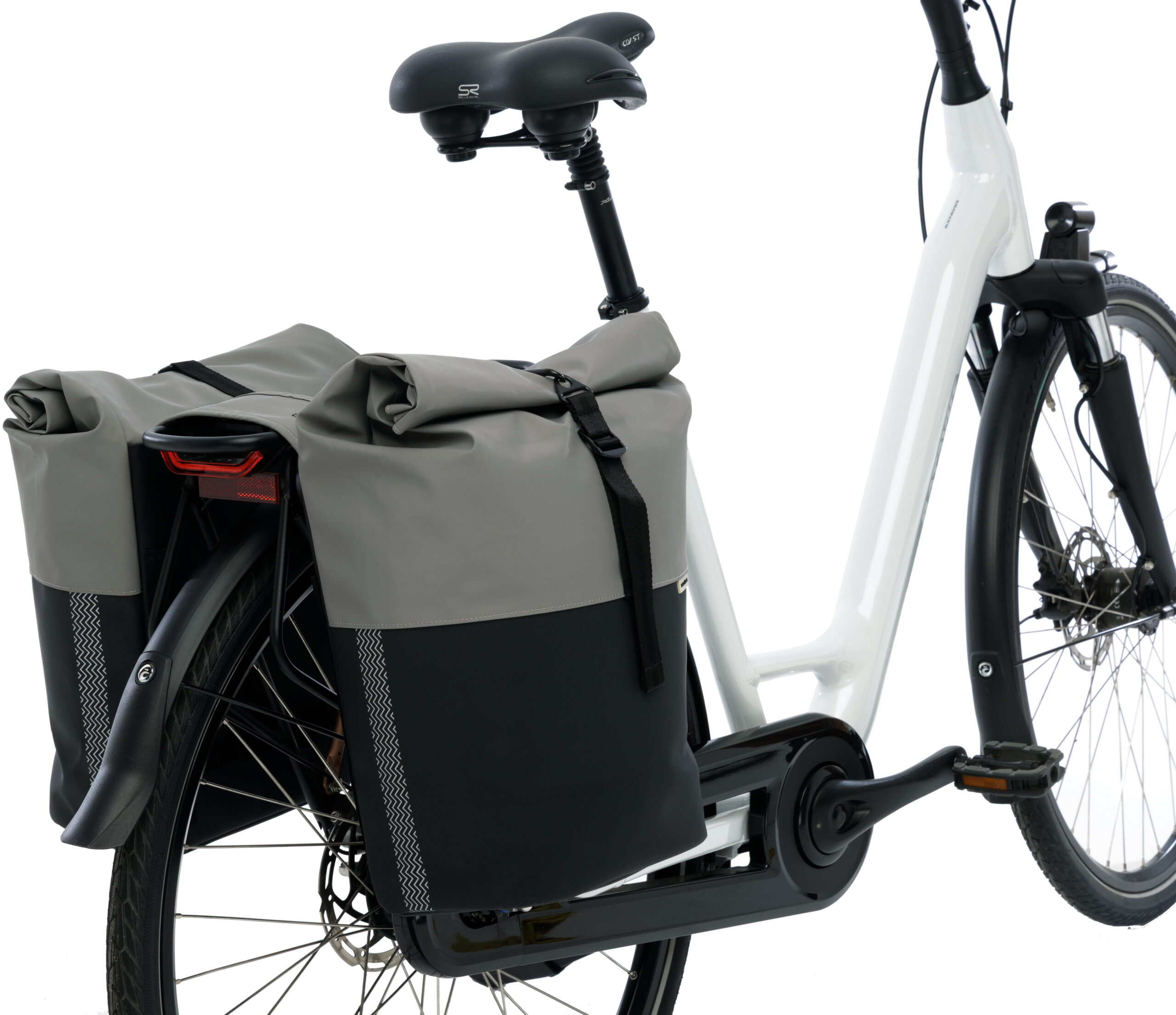 Dubbele fietstas New Looxs Nyborg 34 liter - 30 x 17 x 37cm (x2) - Grijs/zwart - Afbeelding 4
